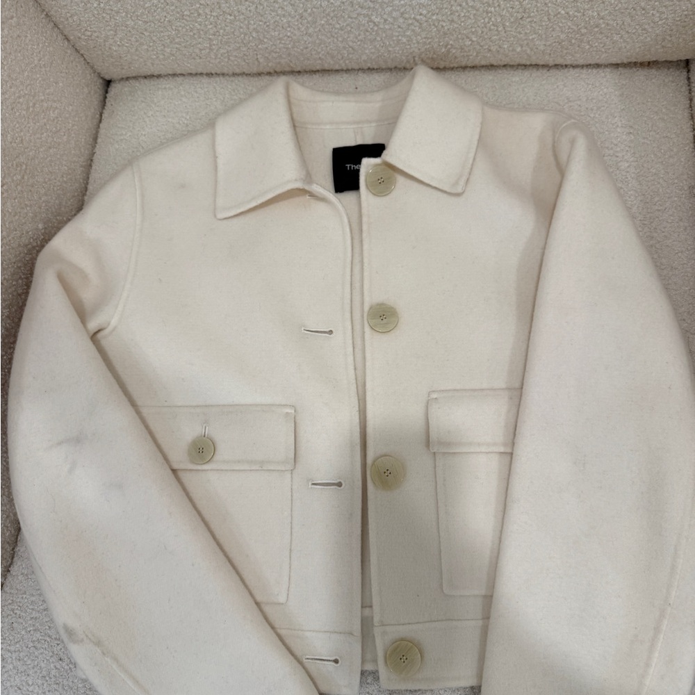 Theory Cream Button-Up Jacket